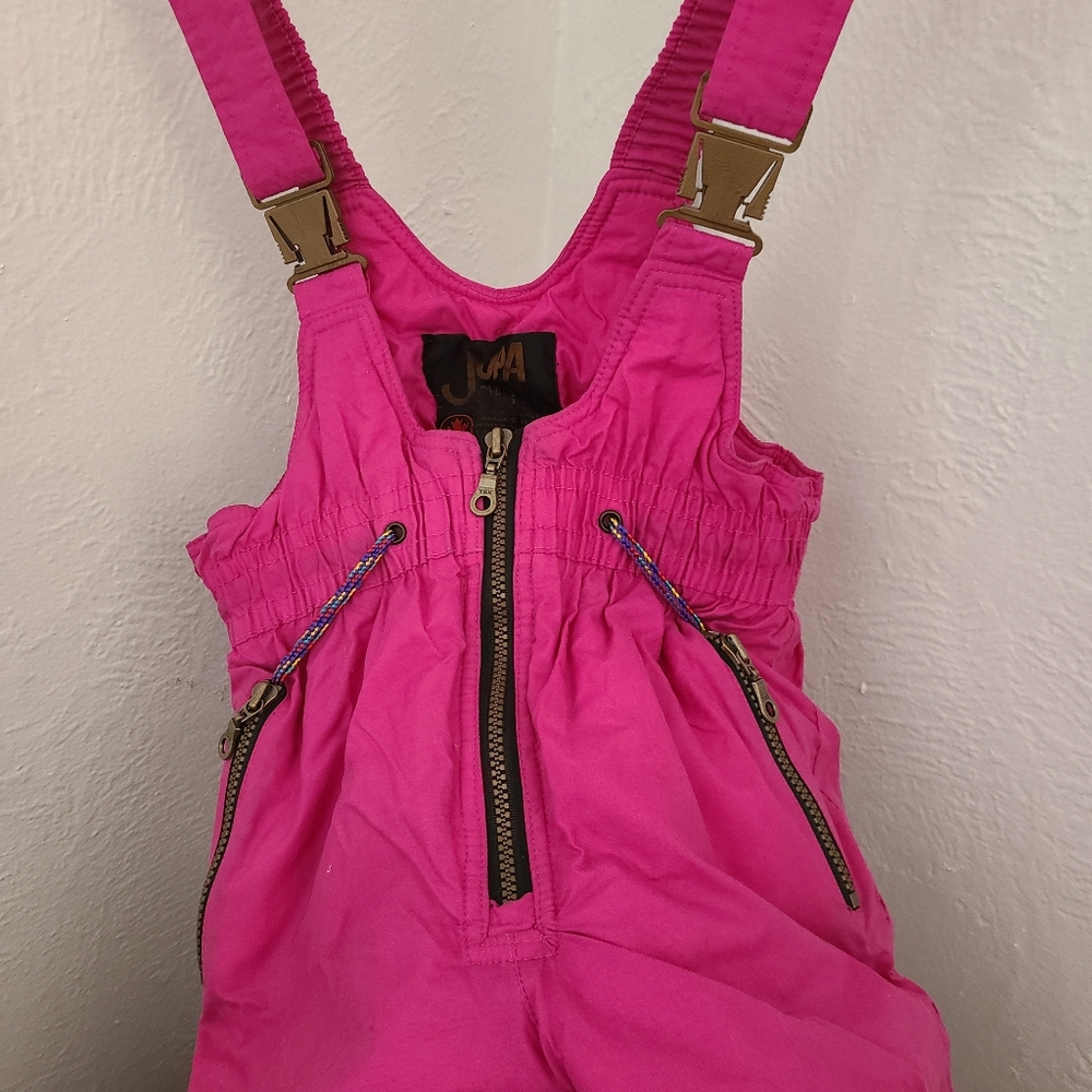 Girls Size 6x snow bib, hot pink JUPA SPORTS